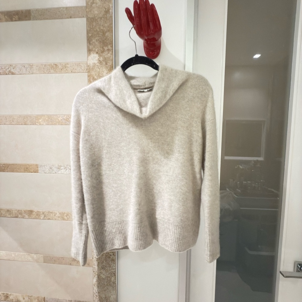 Vince Cream Cowl Neck Sweater - XXS